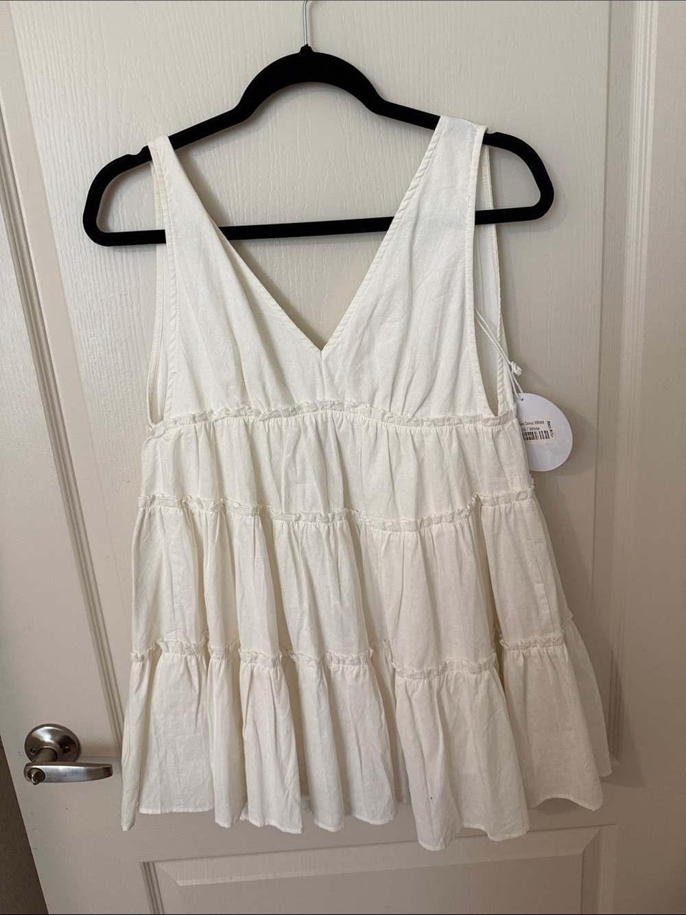 Princess Polly White Tiered Mini Dress